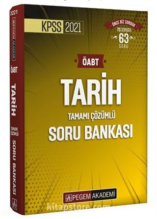 2021 KPSS ÖABT Tarih Tamamı Çözümlü Soru Bankası