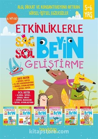 Etkinliklerle Sağ Beyin Sol Beyin Geliştirme (5-6 Yaş) 6'lı Set