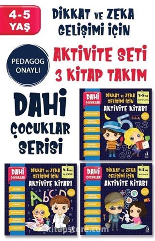 Dahi Çocuklar Aktivite Seti 4-5 Yaş 3 Kitap Takım