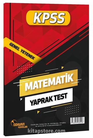 2021 KPSS Matematik Yaprak Test