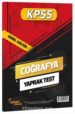 2021 KPSS Coğrafya Yaprak Test