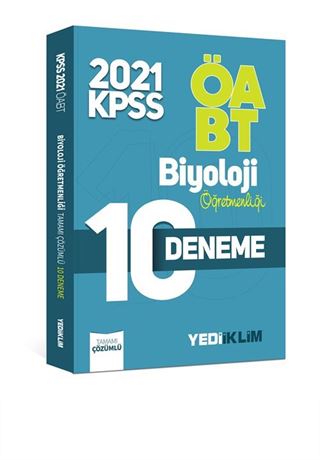 2021 ÖABT Biyoloji Öğretmenliği Tamamı Çözümlü 10 Deneme