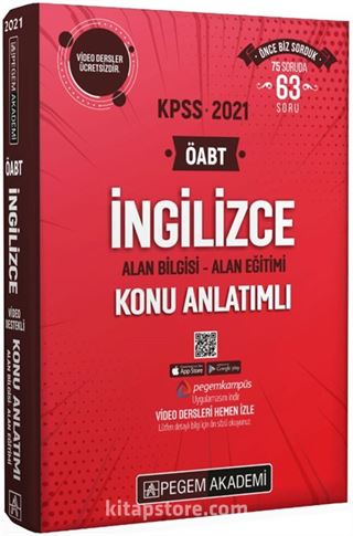 2021 KPSS ÖABT İngilizce Video Destekli Konu Anlatımlı