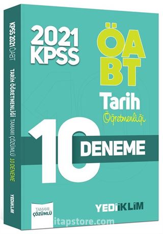 2021 ÖABT Tarih Öğretmenliği Tamamı Çözümlü 10 Deneme