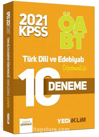 2021 ÖABT Türk Dili ve Edebiyatı Öğretmenliği Tamamı Çözümlü 10 Deneme