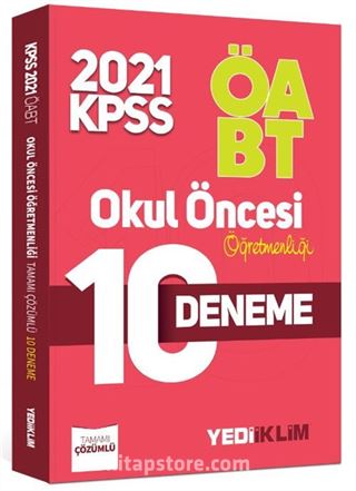 2021 ÖABT Okul Öncesi Öğretmenliği Tamamı Çözümlü 10 Deneme