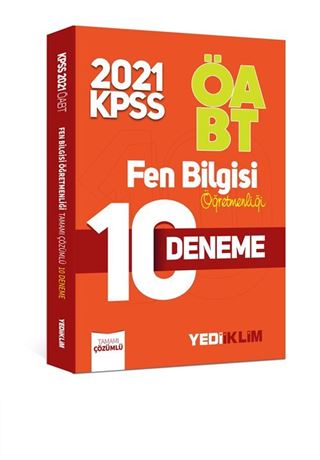 2021 ÖABT Fen Bilgisi Öğretmenliği Tamamı Çözümlü 10 Deneme