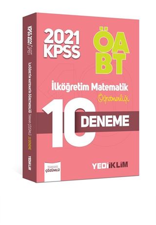 2021 ÖABT İlköğretim Matematik Öğretmenliği Tamamı Çözümlü 10 Deneme