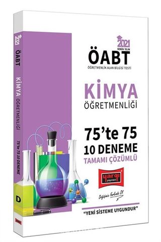 2021 ÖABT Kimya Öğretmenliği 75'te 75 Tamamı Çözümlü 10 Deneme Sınavı