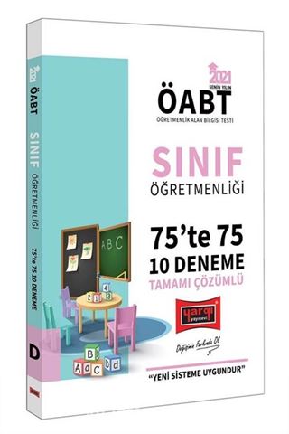 2021 ÖABT Sınıf Öğretmenliği 75'te 75 Tamamı Çözümlü 10 Deneme Sınavı