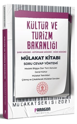 2021 Kültür ve Turizm Bakanlığı Çıkmış Sorularla Mülakat Kitabı