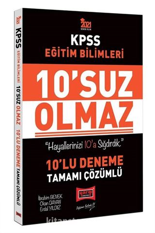 2021 KPSS Eğitim Bilimleri 10'suz Olmaz Tamamı Çözümlü 10 Deneme