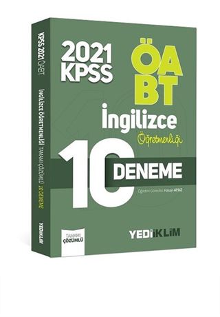 2021 ÖABT İngilizce Öğretmenliği Tamamı Çözümlü 10 Deneme