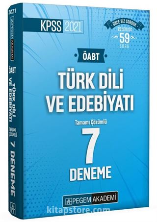 2021 KPSS ÖABT Türk Dili ve Edebiyatı Tamamı Çözümlü 7 Deneme