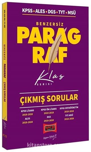 KPSS ALES DGS TYT Paragraf Benzersiz Çıkmış Sorular Klas Serisi