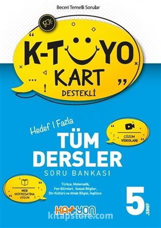 5. Sınıf K Tüyo Kart Destekli Hedef Bir Fazla Tüm Dersler Soru Bankası