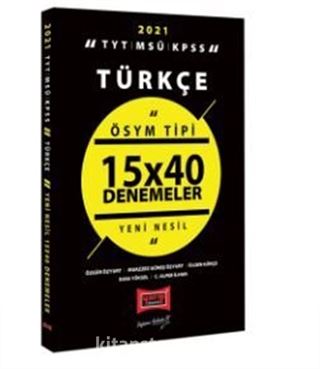 2021 TYT MSÜ KPSS Türkçe ÖSYM Tipi 15x40 Denemeler