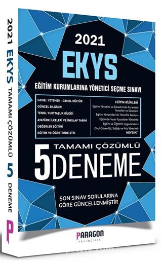 2021 EKYS Müdür ve Müdür Yardımcılığı Çözümlü 5 Deneme