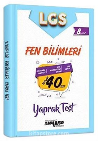 8. Sınıf LGS Fen Bilimleri 40 Yaprak Test