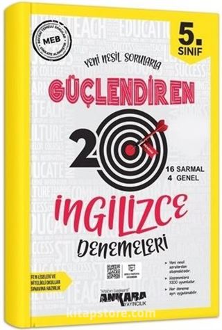 5. Sınıf Güçlendiren İngilizce 20 Deneme Sınavı