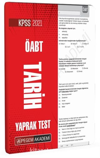 2021 KPSS ÖABT Tarih Yaprak Test