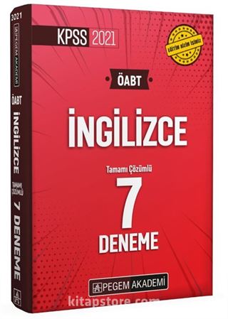 2021 KPSS ÖABT İngilizce Tamamı Çözümlü 7 Deneme