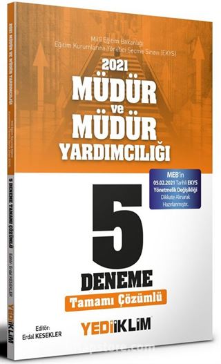 2021 MEB EKYS Müdür ve Müdür Yardımcılığı Tamamı Çözümlü 5 Deneme