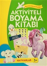 Aktiviteli Boyama Kitabı 5 Yaş - Hayvanlar Yeşil Kitap