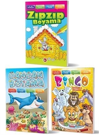 Görsel Okuma Beceresi Geliştiren Boyama Kitapları Seti (3 Kitap Takım)