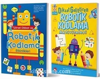 6+ Yaş İçin Temel Robotik Kodlama Aktiviteleri Seti (2 Kitap Takım)