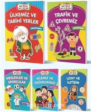 Boya Öğren Çıkartmalı Çocuk Kitapları (5 Kitap Takım)