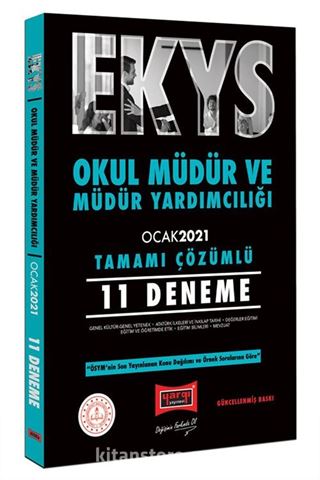 EKYS Okul Müdür ve Müdür Yardımcılığı Tamamı Çözümlü 11 Deneme Ocak 2021