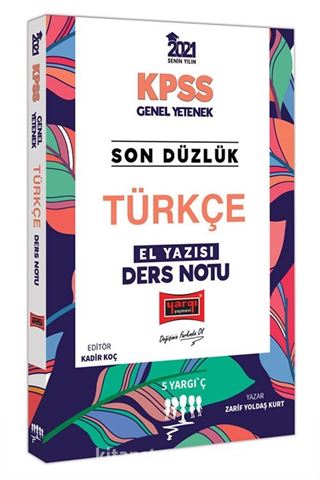 2021 KPSS Son Düzlük Türkçe El Yazısı Ders Notu