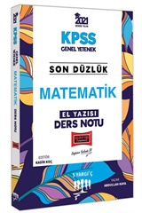 2021 KPSS Son Düzlük Matematik El Yazısı Ders Notu