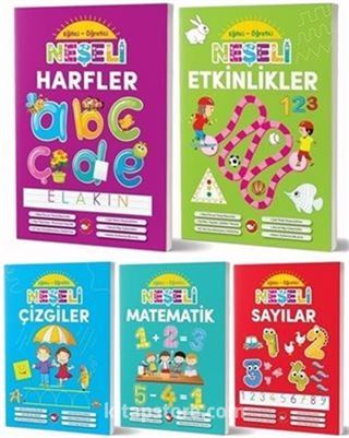 Okul Öncesi Eğitici Öğretici Neşeli Etkinlikler Seti (5 Kitap Takım)