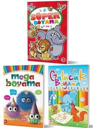 2+ Yaş Boyama Kitapları Set (3 Kitap Takım)