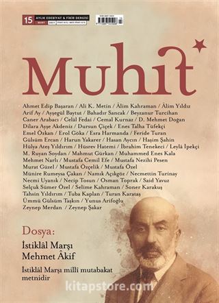 Muhit Aylık Edebiyat Fikir Dergisi Sayı:15 Mart 2021