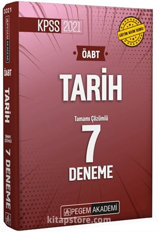 2021 KPSS ÖABT Tarih Tamamı Çözümlü 7 Deneme