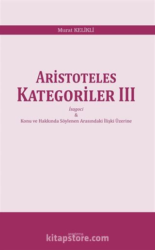 Aristoteles Kategoriler III