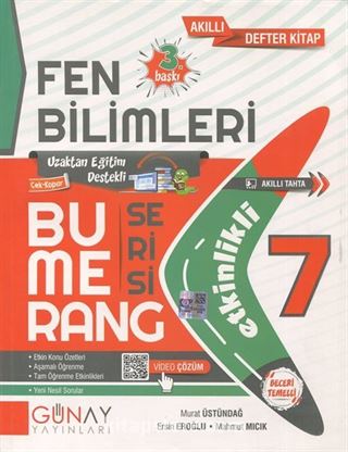 Bumerang Serisi - 7. Sınıf Etkinlikli Fen Bilimleri Soru Bankası