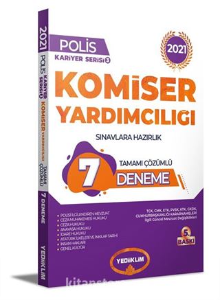 2021 Komiser Yardımcılığı Sınavlarına Hazırlık Tamamı Çözümlü 7 Deneme