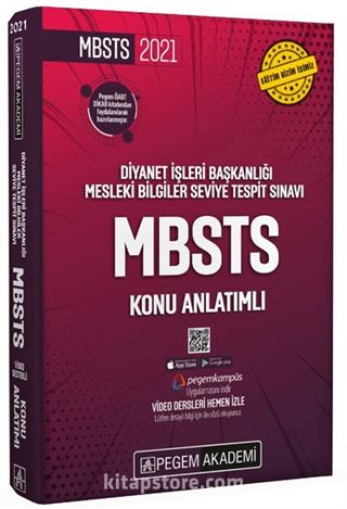 2021 Diyanet İşleri Başkanlığı Mesleki Bilgiler Seviye Tespit Sınavı MBSTS Konu Anlatımlı