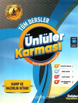 6. Sınıf Ünlüler Karması Tüm Dersler Kamp ve Hazırlık Kitabı