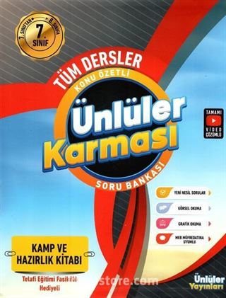 7. Sınıf Ünlüler Karması Tüm Dersler Soru Bankası