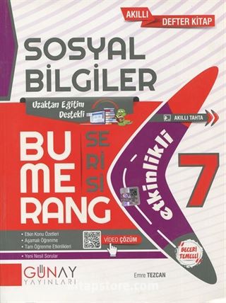 Bumerang Serisi - 7. Sınıf Etkinlikli Sosyal Bilgiler Soru Bankası