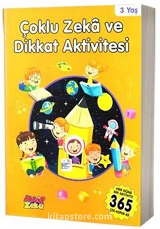 Çoklu Zeka ve Dikkat Aktivitesi 3 Yaş - Turuncu Kitap