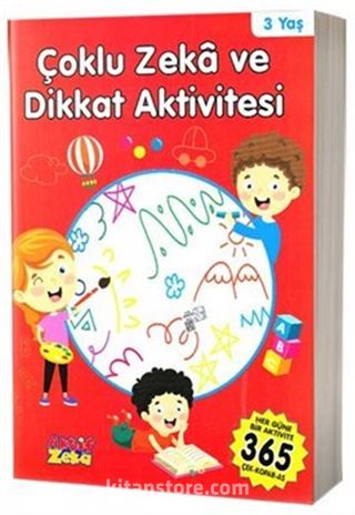 Çoklu Zeka ve Dikkat Aktivitesi 3 Yaş - Kırmızı Kitap