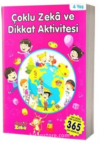 Çoklu Zeka ve Dikkat Aktivitesi 4 Yaş - Pembe Kitap