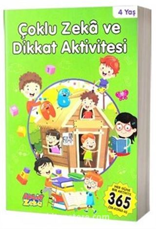 Çoklu Zeka ve Dikkat Aktivitesi 4 Yaş - Yeşil Kitap