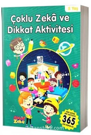 Çoklu Zeka ve Dikkat Aktivitesi 5 Yaş - Yeşil Kitap